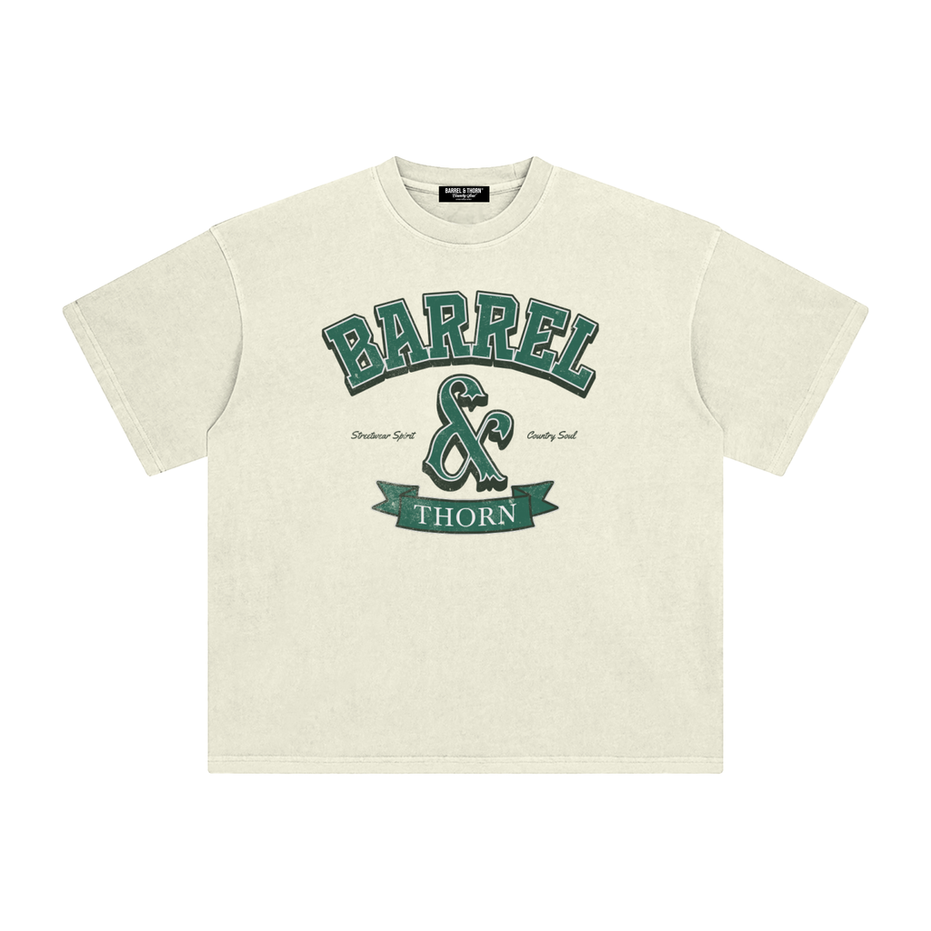 B&T Varsity Vintage Washed T-Shirt - Green