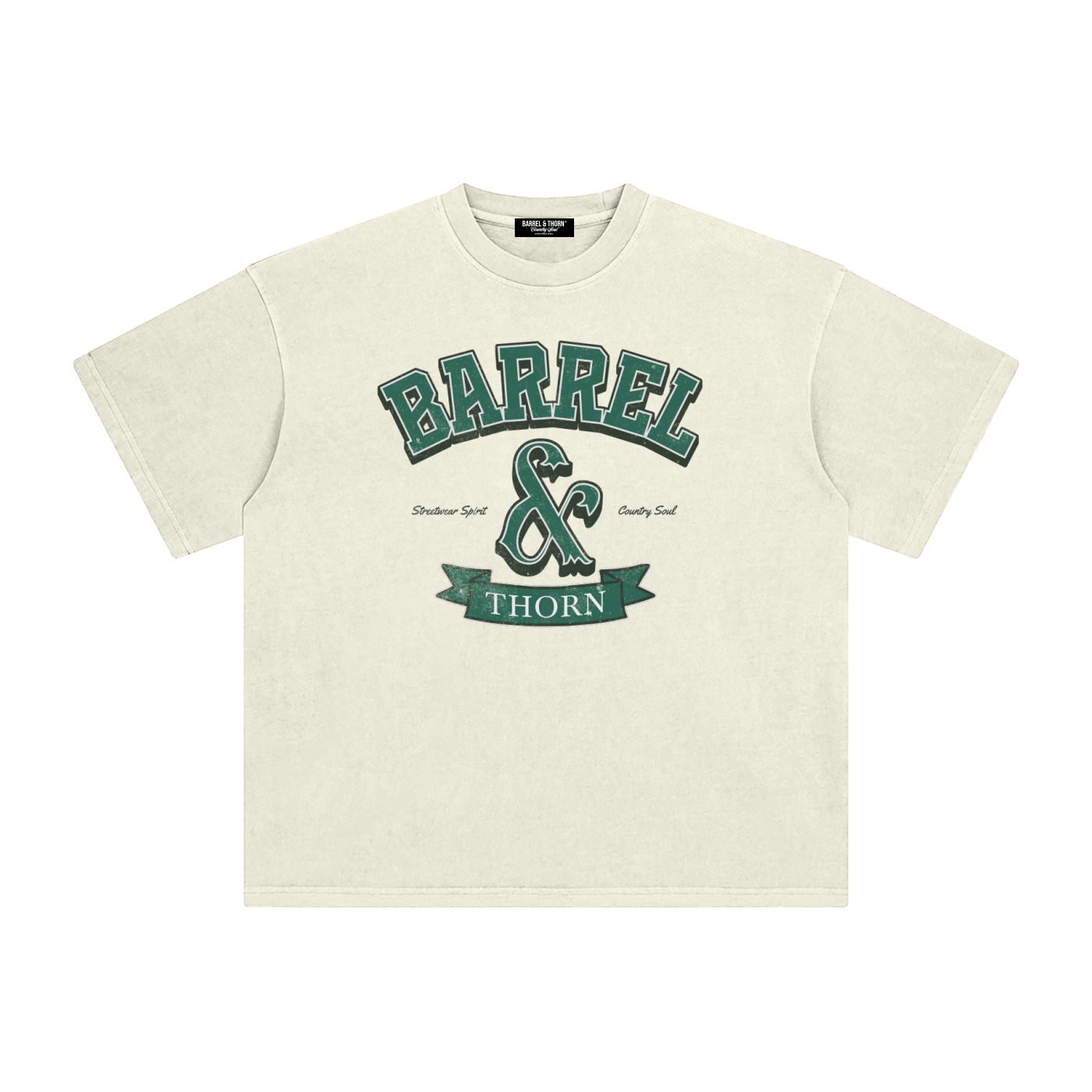 B&T Varsity Vintage Washed T-Shirt - Green