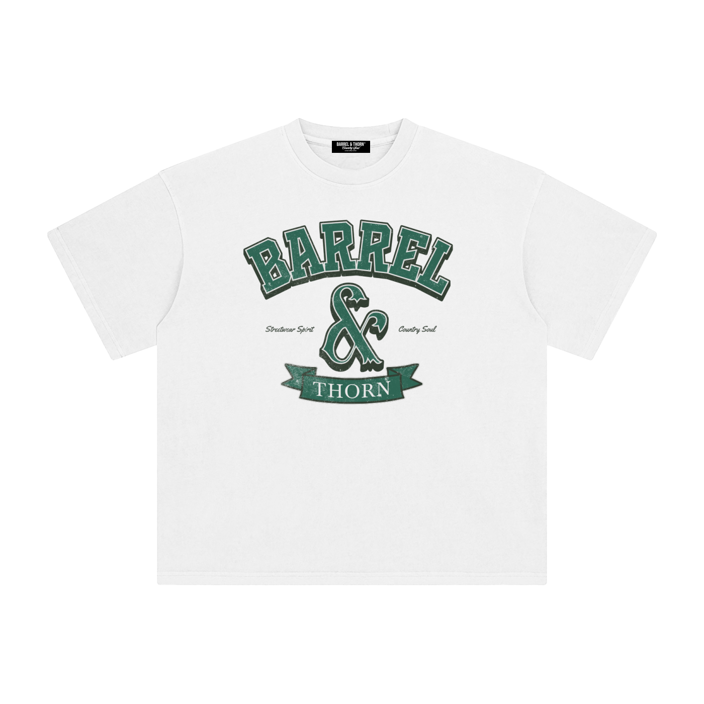 B&T Varsity Vintage Washed T-Shirt - Green