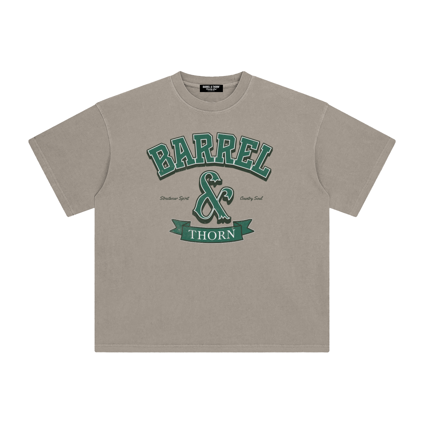 B&T Varsity Vintage Washed T-Shirt - Green
