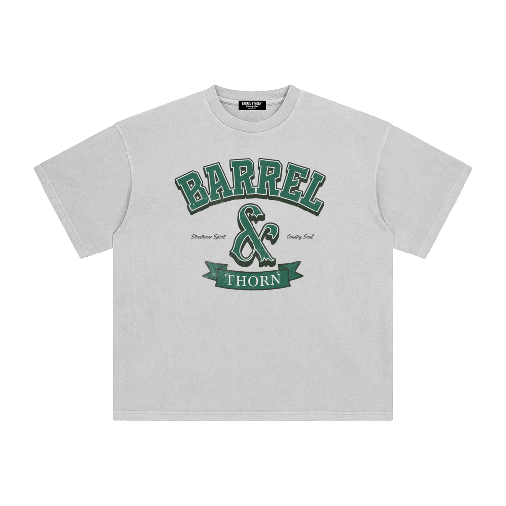 B&T Varsity Vintage Washed T-Shirt - Green