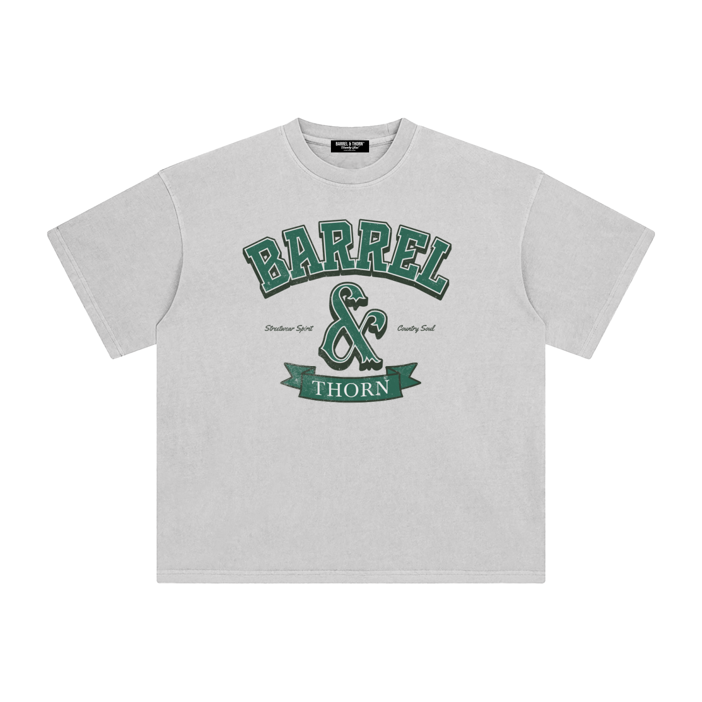 B&T Varsity Vintage Washed T-Shirt - Green