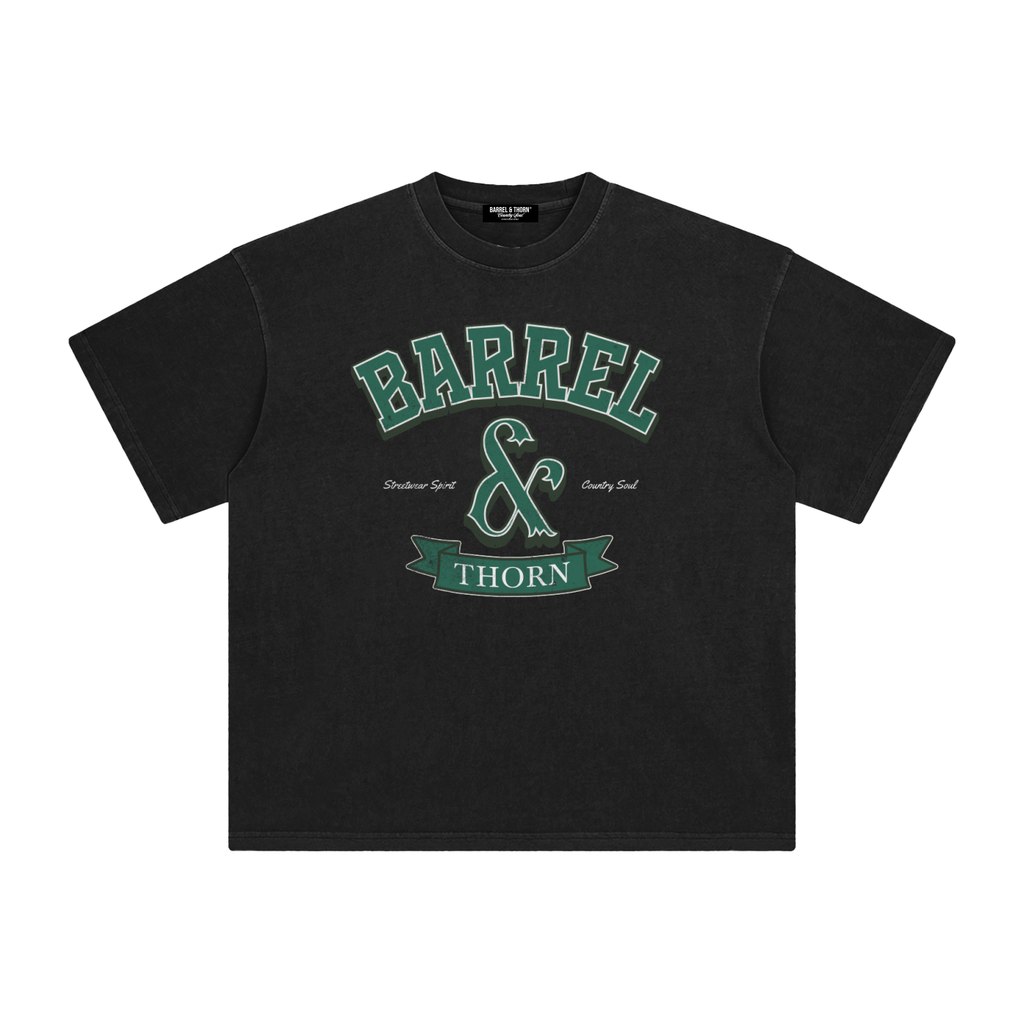 B&T Varsity Vintage Washed T-Shirt - Green