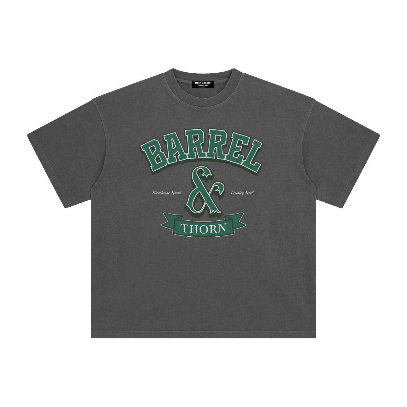 B&T Varsity Vintage Washed T-Shirt - Green